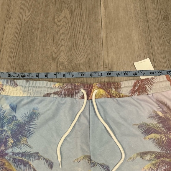 Forever 21 + Women's Blue Palm Tree Hawaiian Beach Shorts Draw String 3X NWT - Picture 3 of 6